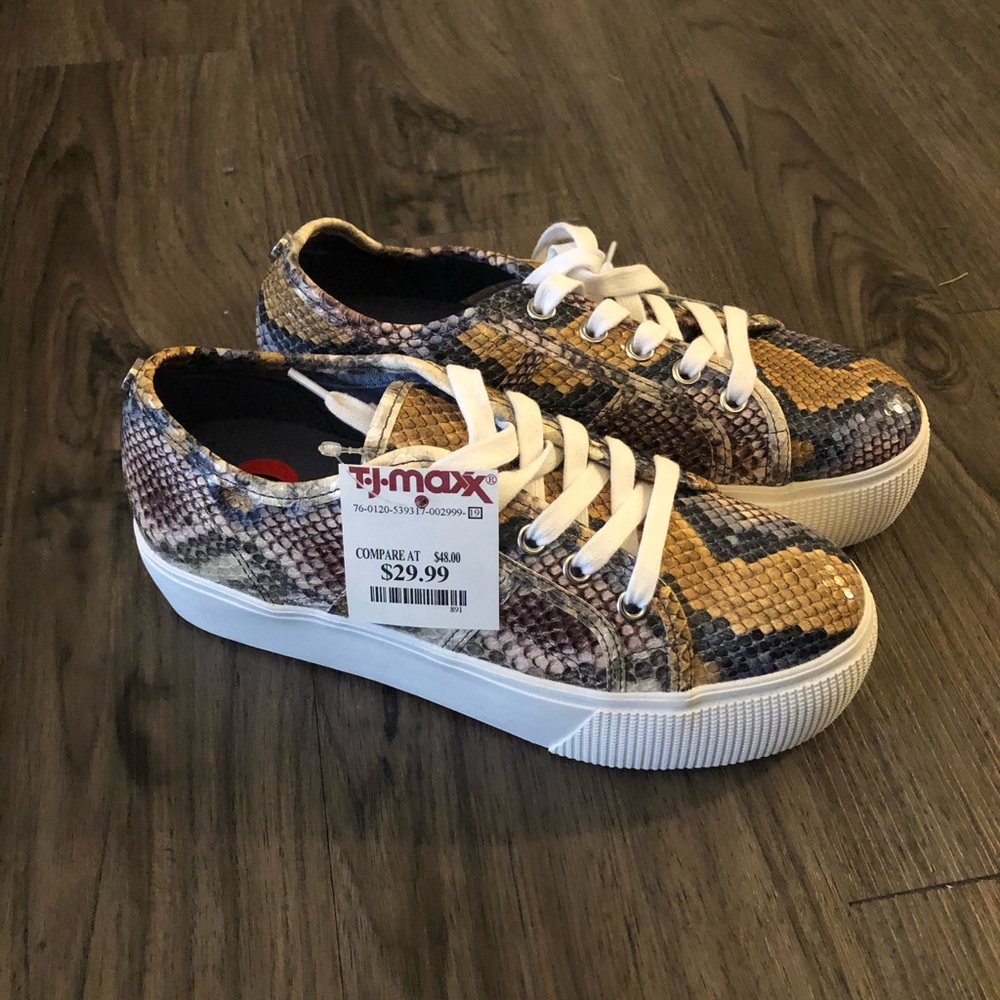 Steve Madden Platform Snake Skin Sneakers